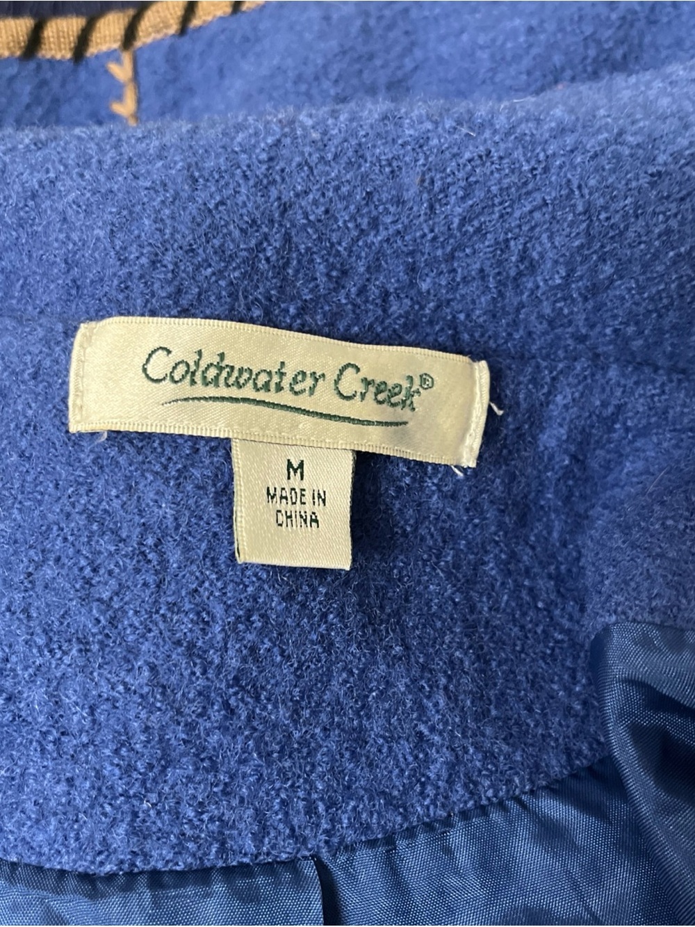 Coldwater Creek Boiled Wool Southwestern Concho Snap Sweater Jacket - Picture 6 of 8